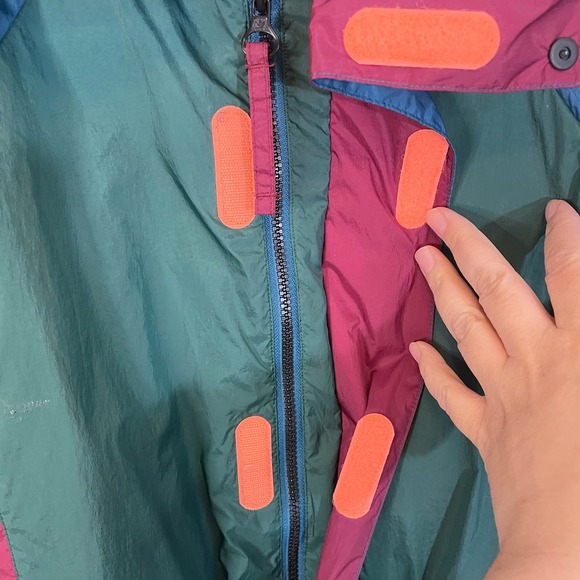 ADIDAS Windbreaker Men 2XL Vintage Atric Lite Colorblock Hoodie Jacket Green NWT - Picture 8 of 14